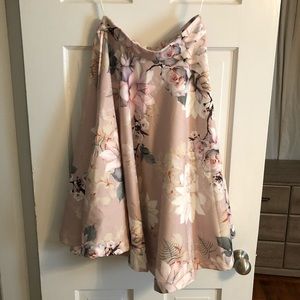 High waist fit and flare skirt